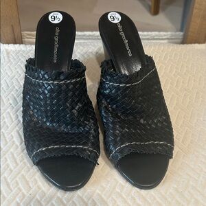 Alto Gradimento Black Textured Mules size 9,5 New
